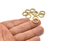 12mm Circle Connectors - Raw Brass Circle Connectors (12x1.5mm) N0440