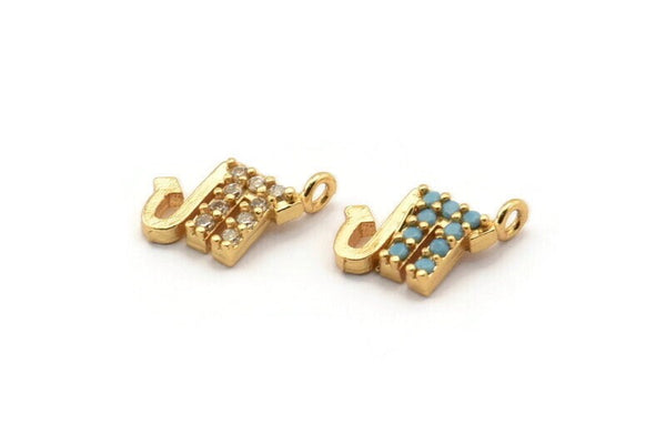 Gold Scorpio Charm, Gold Plated Scorpio, Cubic Zircon, 2 CZ Pave Scorpio Charms, Zircon Zodiac Charm Pendants With 1 Loop (12x8mm) SY0232