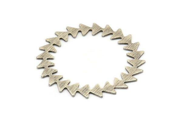 Silver Circle Blank, 2 Textured Antique Silver Plated Brass Circle Blanks, Brass Round, Stamping Blanks, Findings (42x0.80mm) M02125