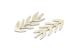 Silver Bough Blank, 6 Antique Silver Plated Brass Leaf Blanks, Silver Blanks, Stamping Blanks (30x13x0.80mm) M01694 H0821
