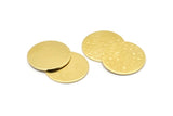 Brass Round Blank, 10 Hammered Raw Brass Stamping Blank, Stamping Tags (18x0.80mm) M02901