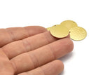 Brass Round Charm, 10 Hammered Raw Brass Round Tags, Round Charms With 1 Hole (18x0.80mm) M02902