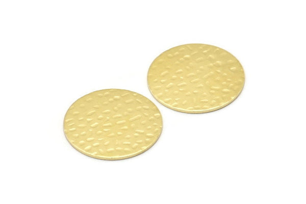 Brass Round Blank, 6 Hammered Raw Brass Stamping Blank, Stamping Tags (22x0.80mm) M02903