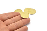Brass Round Blank, 6 Hammered Raw Brass Stamping Blank, Stamping Tags (22x0.80mm) M02903