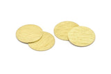 Brass Round Blank, 6 Textured Raw Brass Stamping Blank, Stamping Tags (22x0.80mm) M02907