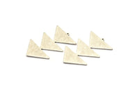 Silver Triangle Charm, 2 Antique Silver Brass Triangle Charms With 1 Loop (47x30x1mm) M01802