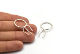 Claw Ring Settings - 925 Silver 4 Claw Ring Blanks For Natural Stones N0117