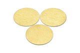 Brass Round Blank, 2 Textured Raw Brass Stamping Blanks, Stamping Tags (40x0.80mm) M02996