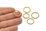 Brass Circle Connector,  Raw Brass Circle Rings 16 - 17 - 18 - 19 - 20mm N0265