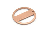 Copper Round Charm, 6 Raw Copper Round Tags, Round Charms With 1 Hole (18x0.80mm) M03021