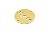 Brass Moon Charm, 6 Textured Raw Brass Moon Phases Charms With 2 Holes (22x0.80mm) M02915