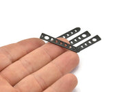Black Moon Charm, 12 Oxidized Black Brass Moon Phases Charms With 1 Hole (35x6x5x0.80mm) M02342 H0916