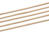 Brass Rolo Chain, Raw Brass Soldered Rolo Chain (2mm) RB 8-17