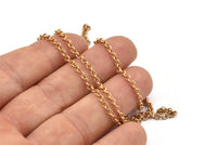 Brass Rolo Chain, Raw Brass Soldered Rolo Belcher Chain (2.5mm) MB 8-18