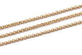 Brass Rolo Chain, Raw Brass Soldered Rolo Chain (1.8mm) Rb 8-16