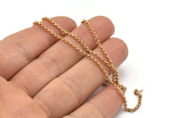 Brass Rolo Chain, Raw Brass Soldered Rolo Chain (1.8mm) Rb 8-16