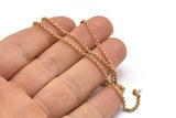 Brass Rolo Chain, Raw Brass Soldered Rolo Chain (1.8mm) Rb 8-16