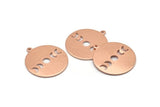 Copper Moon Charm, 4 Raw Copper Moon Phases Charms With 1 Loop (24x22x0.80mm) M02935