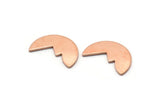 Copper Irregular Blank, 12 Raw Copper Mountain Shaped Blanks, Findings (10x16x0.80mm) M03037