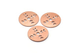 Copper Moon Charm, 8 Raw Copper Moon Phases Stamping Charm With 1 Hole (18x0.80mm) M03013