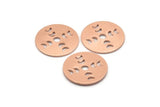 Copper Moon Blank, 8 Raw Copper Moon Phases Stamping Blanks (18x0.80mm) M03014