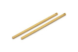 Tiny Necklace Bar, 12 Raw Brass Bar With 1 Hole, Necklace, Earring Findings (60x2mm) BS 2323