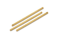 Tiny Necklace Bar, 12 Raw Brass Bar With 1 Hole, Necklace, Earring Findings (60x2mm) BS 2323