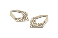 Silver Diamond Charm, 8 Antique Silver Plated Brass Diamond With 1 Hole, Earrings, Findings (33x24x1mm) D1196 H1159