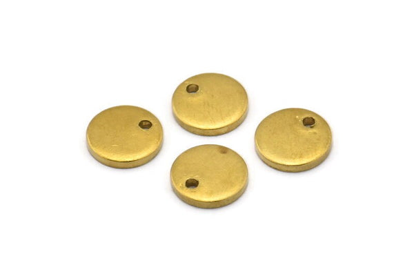 Pirinç Kabaşon Etiket, 24 Ham Pirinç Kabaşon Etiket, Damgalama Etiketleri (10x1,5 mm) Y187