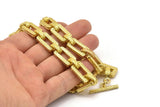 Brass Necklace Chain, Raw Brass Rope Chain Necklace, Chain Choker Necklace (45cm - 17.7 inc) 19x12x3mm N1841