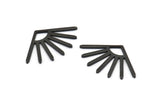Black Sun Blank, 10 Oxidized Black Brass Sun Blanks, Findings (24x16x0.80mm) M02440