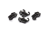 Black Scorpion Pendant, 3 Oxidized Black Brass Scorpion Charms, Jewelry Supplies, Findings (17x10mm) N0331
