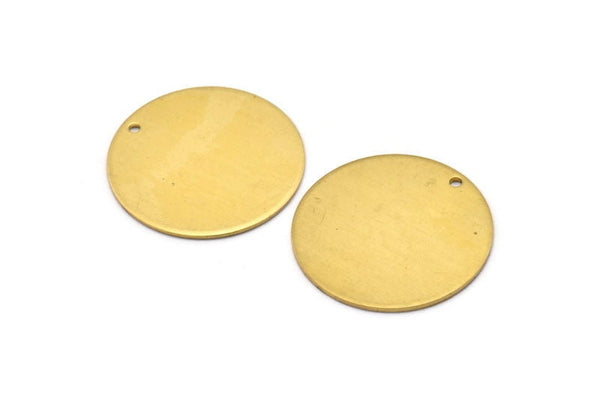 10 Raw Brass 28mm Stamping Tags , 18 Gauge  (b0107)