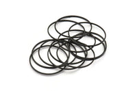 Siyah Daire Konnektörler - 12 Oksitlenmiş Pirinç Siyah Daire Konnektör (30x1x1mm) BS 1089 S182