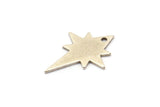 Silver Pole Star Charm, 10 Antique Silver Plated Brass, Silver Charms, Silver Pole Star Charms With 1 Hole (20x15x0.80mm) M02481