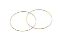 50mm Silver Rings - 24 Antique Silver Brass  Circle Connectors (50x0.9x0.9mm) BS 1111 H1006