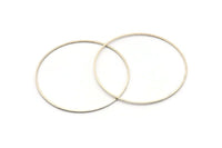 50mm Silver Rings - 24 Antique Silver Brass  Circle Connectors (50x0.9x0.9mm) BS 1111 H1006