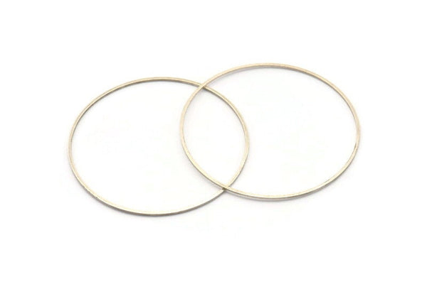 50mm Silver Rings - 24 Antique Silver Brass  Circle Connectors (50x0.9x0.9mm) BS 1111 H1006