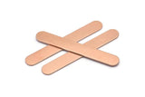 Copper Oval Blank, 6 Raw Copper Stamping Blanks, Oval Bar Shape (50x7x0.80mm) M03242