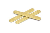 Brass Oval Blank, 6 Hammered Raw Brass Stamping Blanks, Oval Bar Shape (50x7x0.80mm) M03313