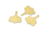 Brass Leaf Blank, 8 Hammered Raw Brass Leaf Blanks, Flower Blanks (25x21x0.80mm) M03317