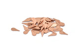 Copper Drop Blank, 50 Raw Copper Drop Shaped Blanks, Stamping Blanks, Findings (12x6x0.80mm) M03293