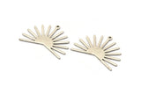 Silver Sun Charm, 6 Antique Silver Plated Brass Sun Charms With 1 Loop (22x30x0.80mm) M02268