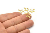 Brass Star Charm, 250 Raw Brass Star Charms (14x12mm)  Brs 299 A0298