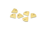 Brass Diamond Charm, 50 Tiny Raw Brass Diamond Charms With 1 Hole (8x0.80mm) M03316