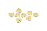 Brass Diamond Charm, 50 Tiny Raw Brass Diamond Charms With 1 Hole (8x0.80mm) M03316