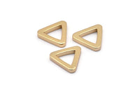 Triangle Charm - 8  Gold Plated Brass Triangle Charms (13x2mm) D0020 Q0081