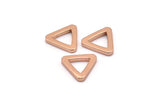 Triangle Charm - 8 Rose Gold Plated Brass Triangle Charms (13x2mm) D0020 Q0081