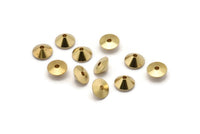 Round Spacer Bead, 100 Raw Brass Circle Industrial Spacer Beads, Findings (6x3mm) D991