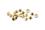 Round Spacer Bead, 100 Raw Brass Circle Industrial Spacer Beads, Findings (6x3mm) D991